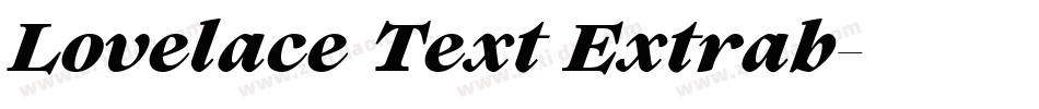 Lovelace Text Extrab字体转换